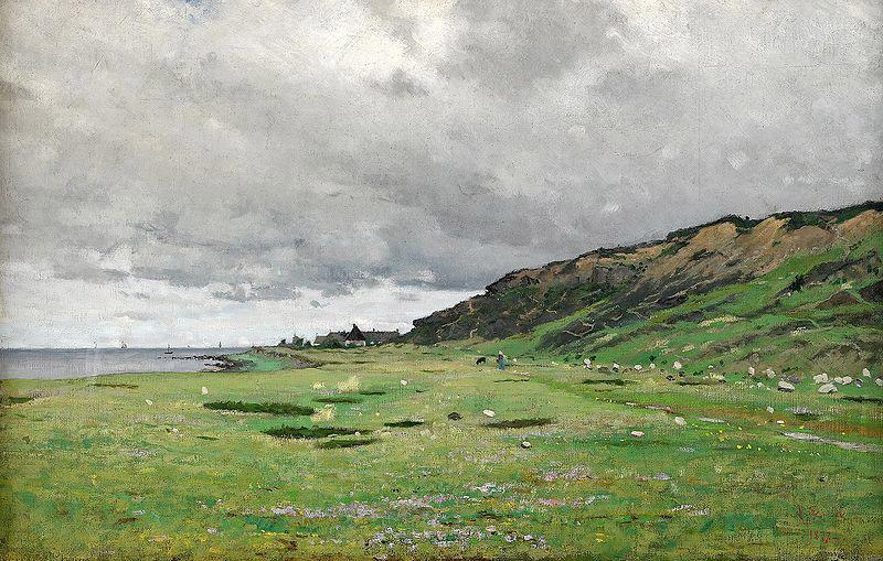 Axel Lindman Coastal Landscape, Normandie oil painting picture